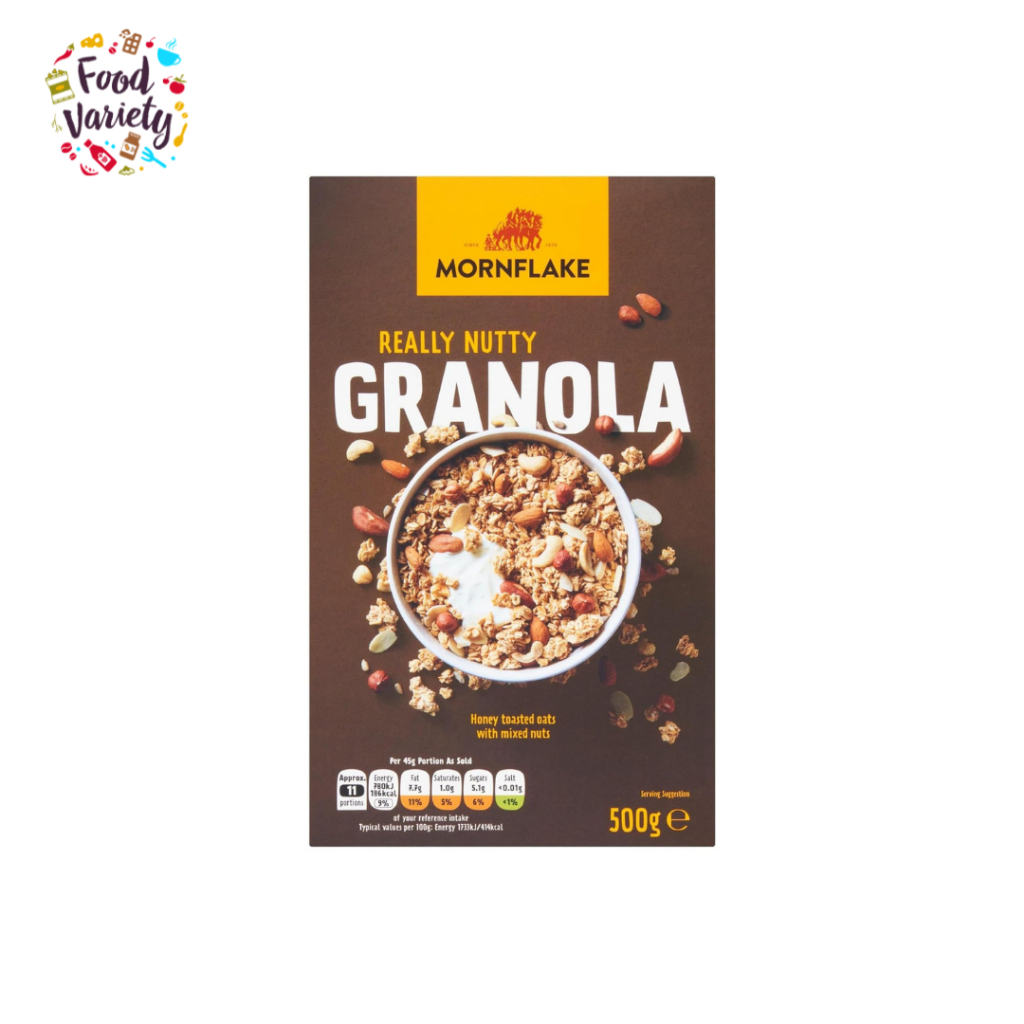 Mornflake Really Nutty Granola Honey Toasted Oats With Mixed Nuts 500g