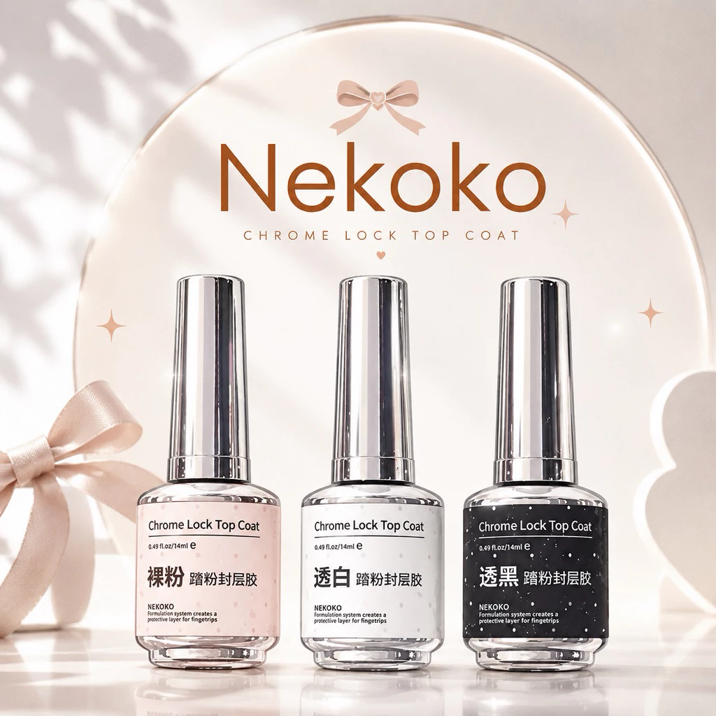 พร้อมส่ง🤍✨NEKOKO Chrome Lock Top ขัดผง ขัด 60วิ !