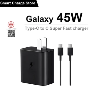 【 รับประกัน 1 ปี】ชาร์จเร็วสุด ชุดชาร์จ 45w Fast Charger อะแดปเตอร์ ชาร์จเร็ว สำหรับ S25 S20 S21 S22 Type-C to C สายชาร์จ