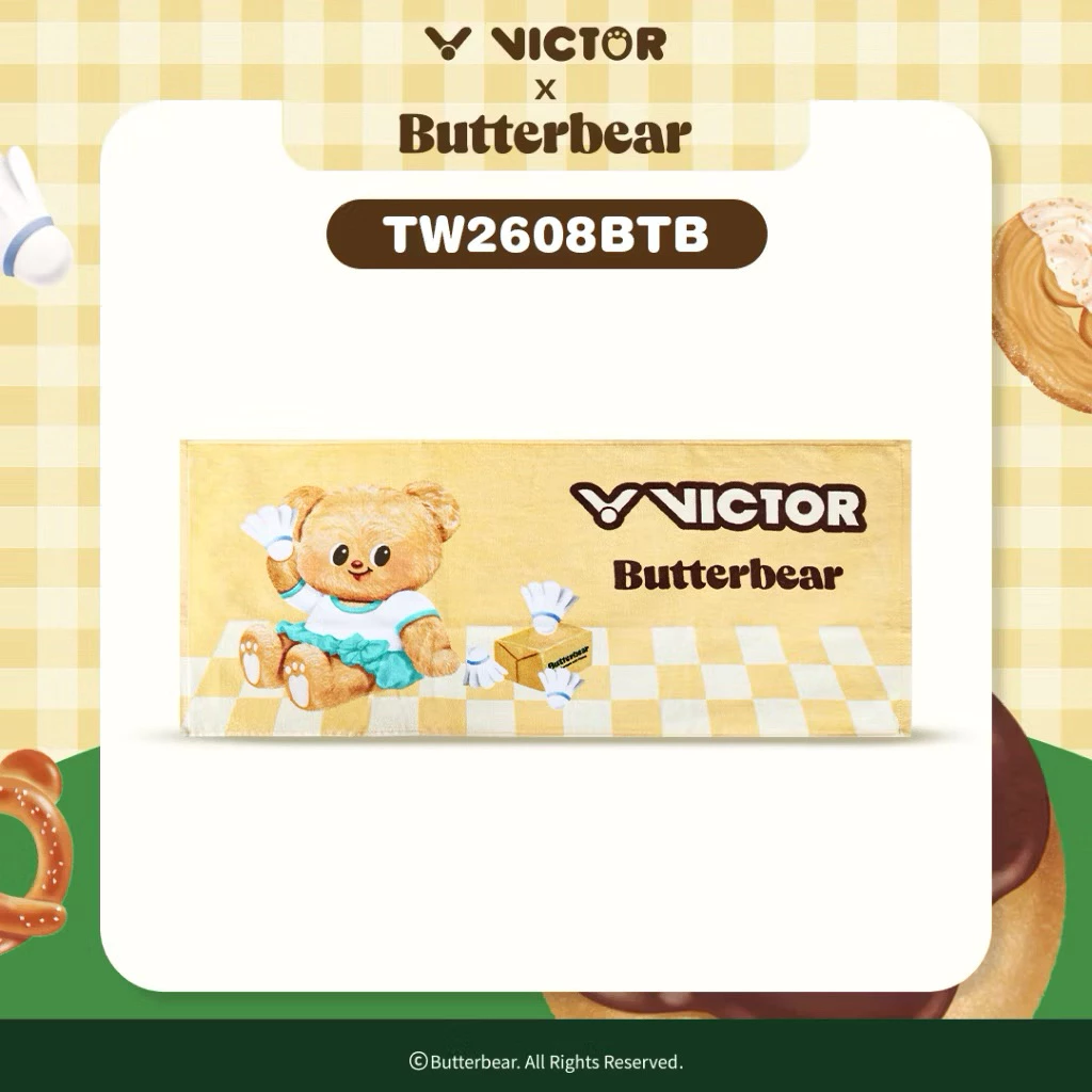 ผ้าเช็ดหน้า VICTOR x Butterbear 🧸Limited Edition สินค้า 💯%