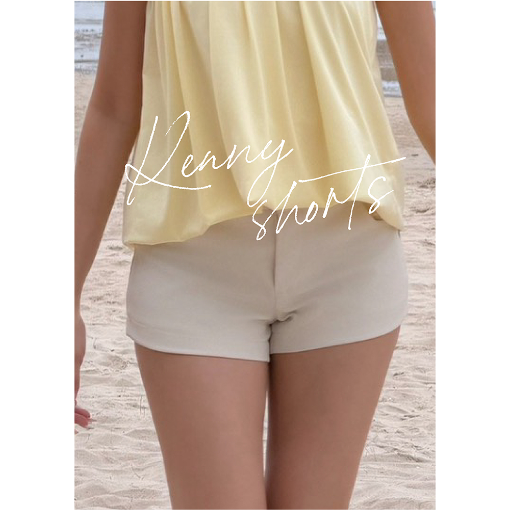 ( pre  bone S / off white  S,M  7-14 วัน ) SEASON STUDIO - KENNY SHORTS / กางเกงขาสั้น เอวต่ำ