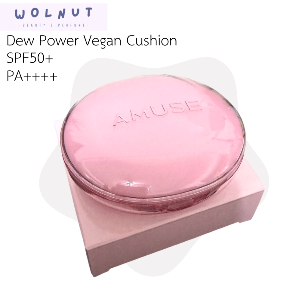 (🐳พร้อมส่ง) AMUSE Dew Power Vegan Cushion Foundation SPF50/PA++++ 15g คุชชั่น ผิวสวย