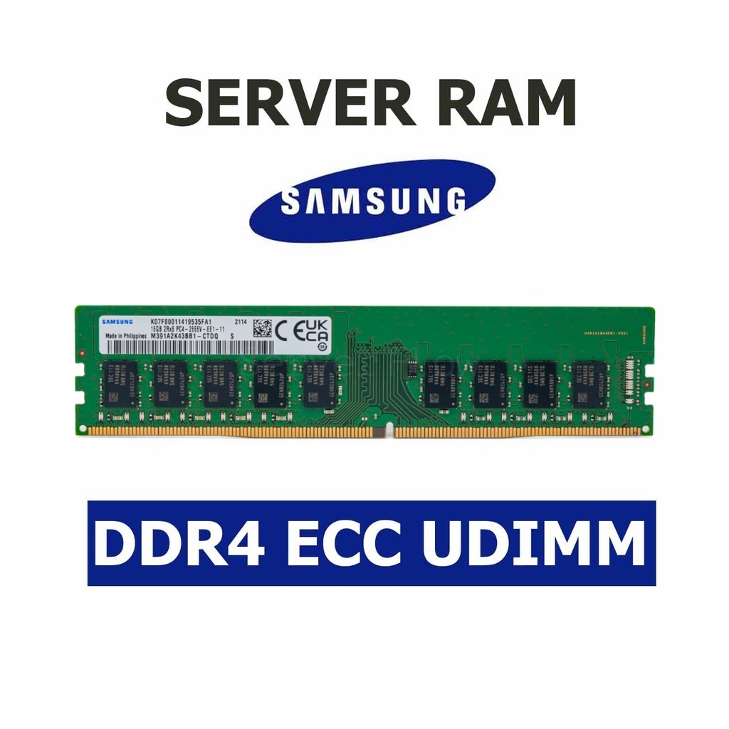 RAM ECC UDIMM DDR4 32GB 16GB 2400MHz 3200 2666 Samsung