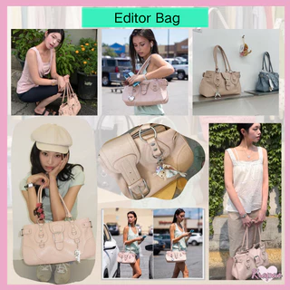(**สไตล์เกาหลี)🔥แท้ Dimanche Editor Bag (5 สี) Tote Bag กระเป๋าสะพายไหล่ กระเป๋าถือ ใส่ของได้เยอะ 💯Dimanche กระเป๋า