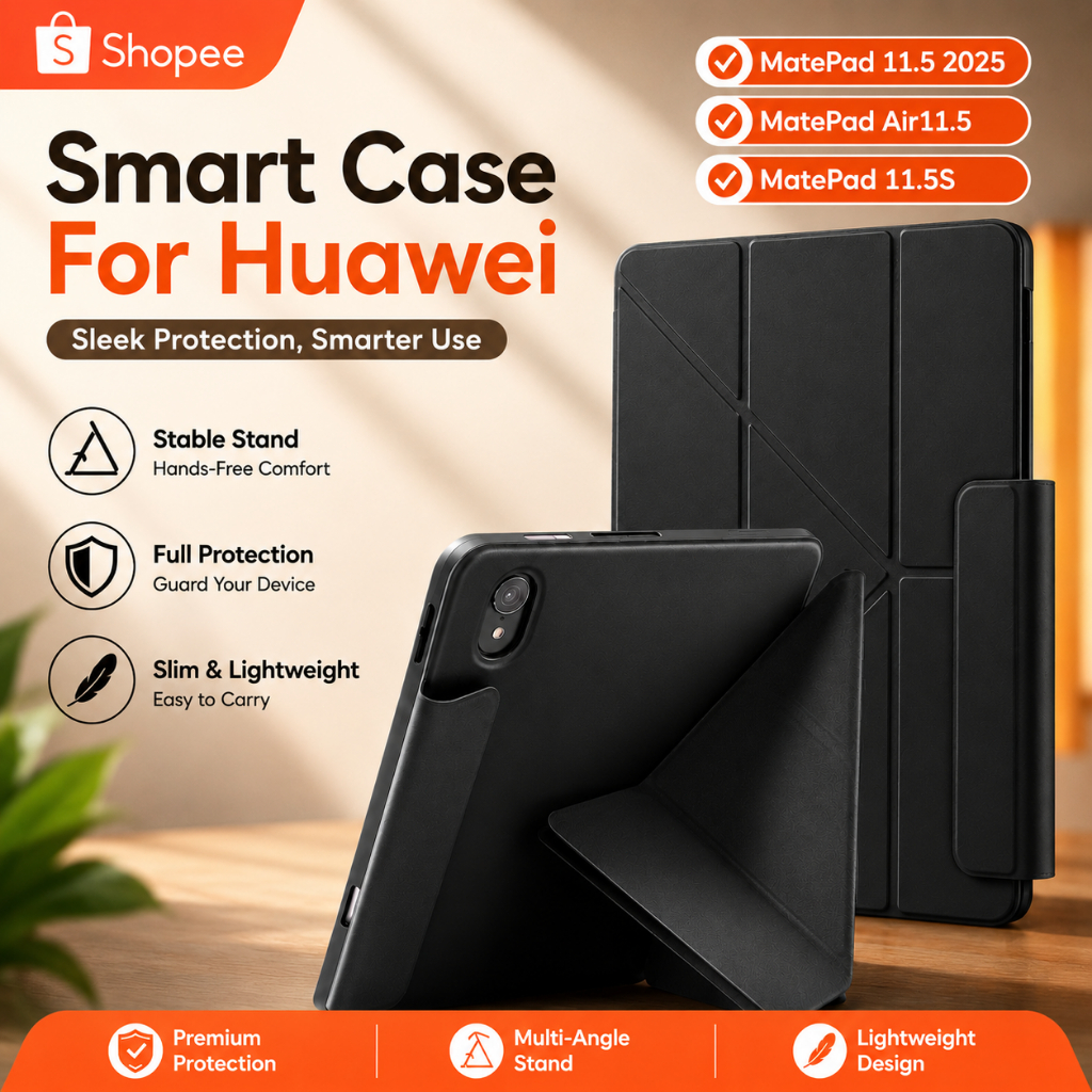 【2026 รุ่นใหม่】เคสฝาพับแกน 3+Y แม่เหล็ก สำหรับ Huawei MatePad 11.5S 2026 Air 11.5/11.5 พับได้ มุมปรับได้หลายแบบ