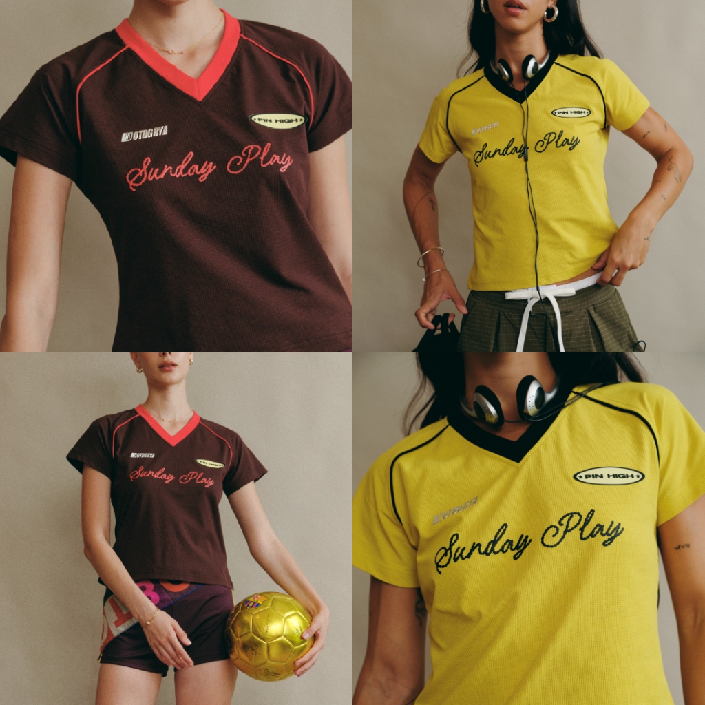 (พร้อมส่ง) OTBG X RYA Fore! T-Shirt (Women Slimfit) เสื้อยืดคอวี ทรงพอดีตัว ผ้ากีฬา
