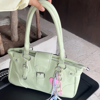 ♡︎24march♡︎ (พร้อมส่ง) กระเป๋าแฟชั่น กระเป๋าสะพายไหล่หนังคุณภาพดี มีสายสะพายยาว #B24240