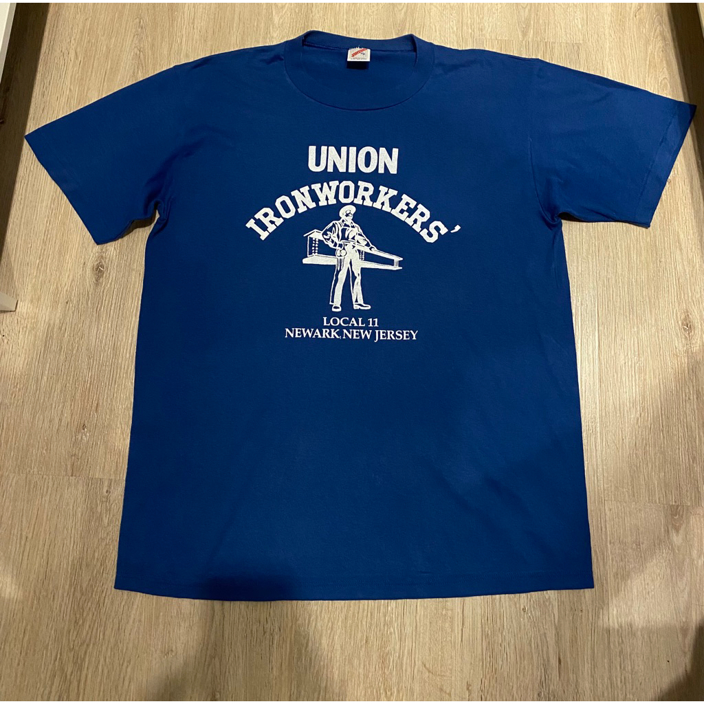 รหัสA1 Union Ironworkers |Vintage T-Shirt made in usa ขนาด: อก42นิ้ว ยาว 29นิ้ว ตำหนิ: - ราคา: 280บา