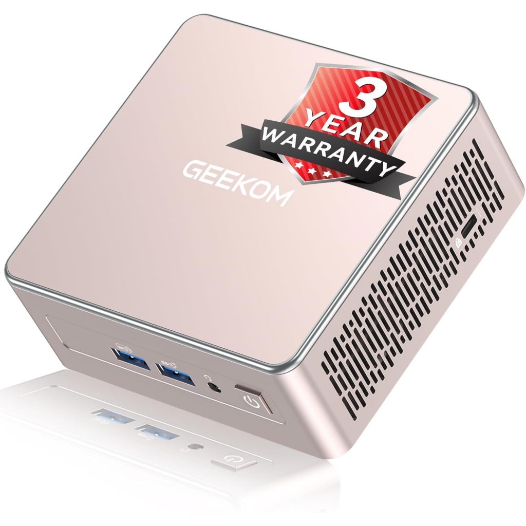 GEEKOM A5 2027 Edition Mini PC, Ryzen 7 7730U, 16GB RAM, 512GB NVMe SSD | Dual HDMI, 4 Display, Wi-F