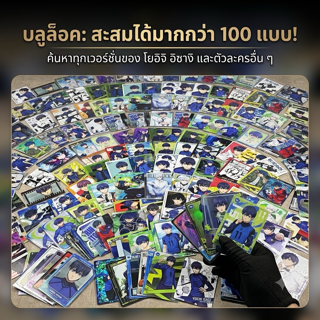 (พร้อมส่ง/แท้ ) ของสะสม อนิเมะ การ์ด bluelock blue lock card isagi rin sae reo bachira บลูล็อค คุกฟ้า การ์ด สติกเกอร์
