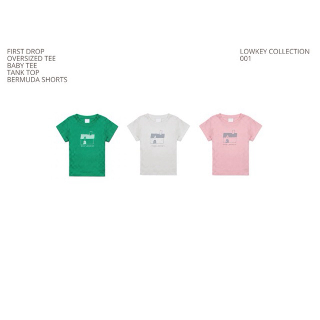STAY LOWKEY BABY TEE / เสื้อยืดเบบี้ทรี baby tee รุ่น lowkey (สีเขียว/ชมพู/ขาว)