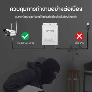 MONQIQI UPS สำรองไฟ 12V 1.5A ups อะแดปเตอร์ สำรองไฟ Adapter กล้องวงจรปิด สํารองไฟกล้องวงจรปิด แบตเตอรี่ลิเธียมในตัว