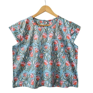 เสื้อคอกลม แขนล้ำ ไซส์ 40"มีมากกว่า 10 ลาย ผ้าคอตต้อนอินเดีย
