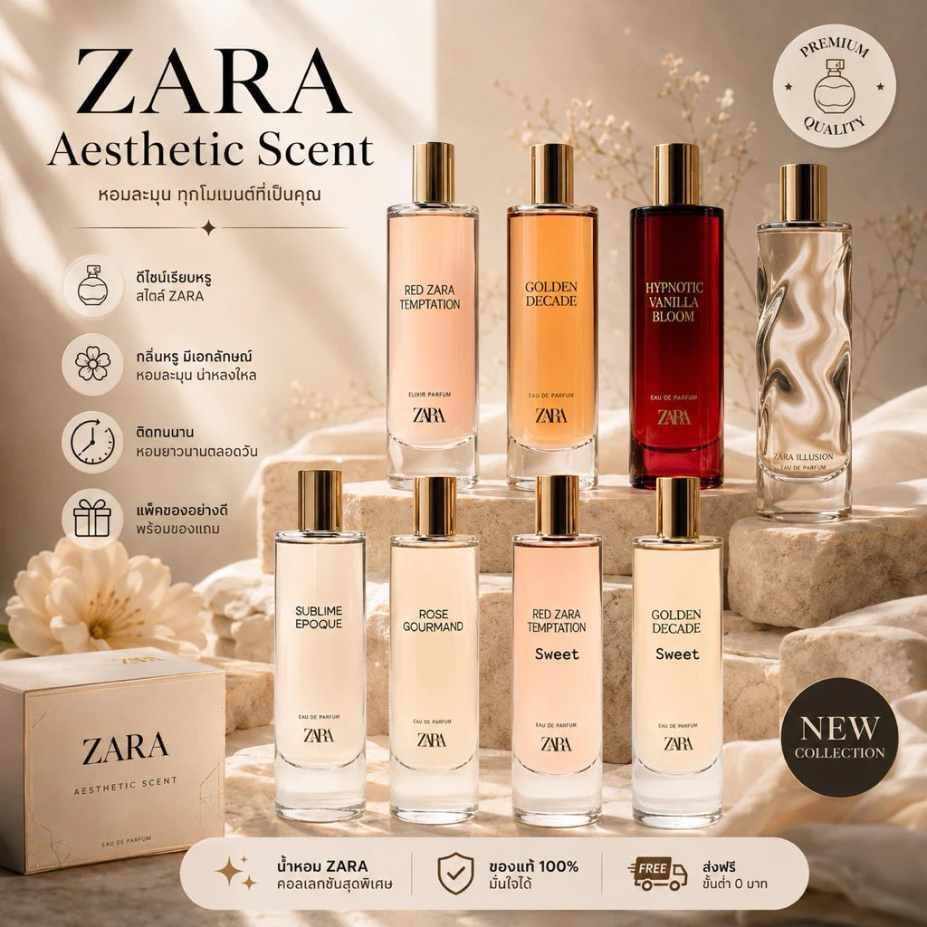 พร้อมส่ง❗️น้ำหอม Zara Golden Decade EDP | Zara Redemption EDP.