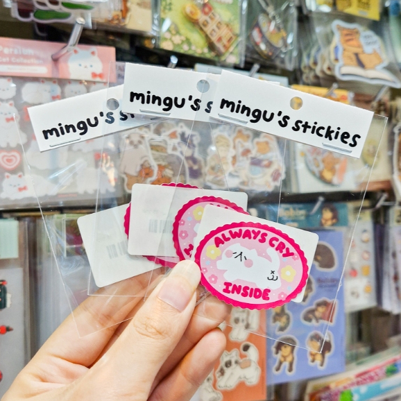 มีลายใหม่ด้วยนะ! Die-Cut Sticker สติกเกอร์ไดคัตรวมลายน้อง Mingu เห็นแล้วต้องตกหลุมรัก! [sayhitomingu]