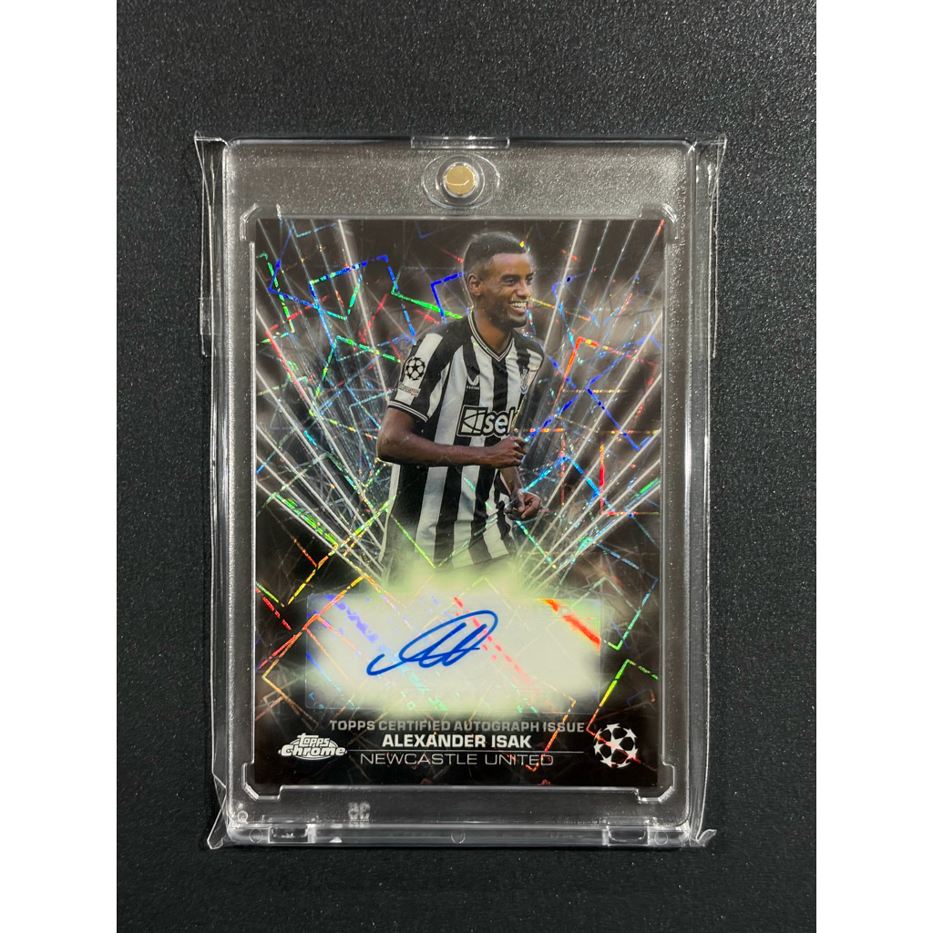 การ์ดลายเซ็น Alexander Isak (Black Lazer Autograph) - 2023-24 Topps Chrome UEFA Club Competitions (N