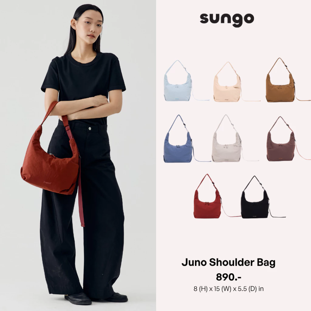 Sungo Juno Crossbody Bag (SG030) มี 8 สี ใหม่เพิ่มฟังชั่น กระเป๋าสะพายข้าง ผ้าไนลอน Lightweight Nylon Shoulder Bag