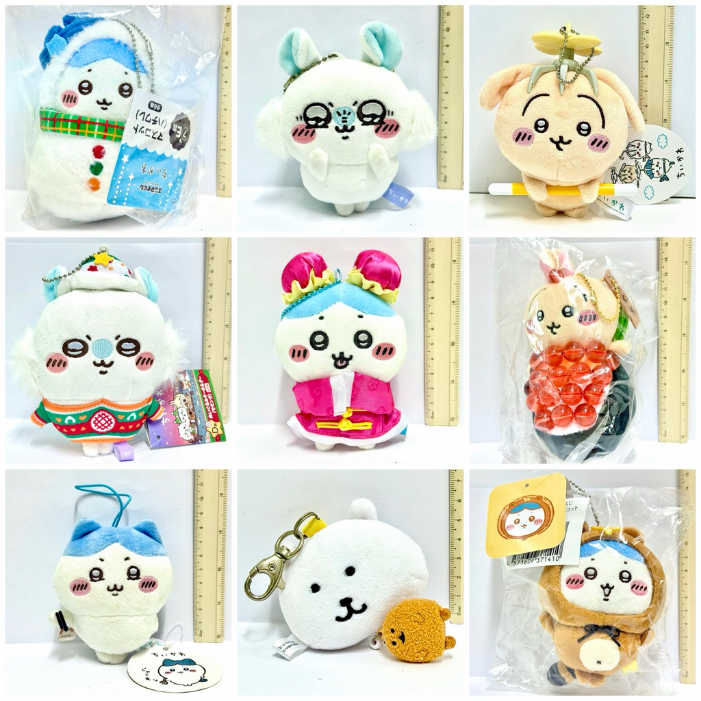 ของแท้ พร้อมส่ง ส่งไว ลิขสิทธิ์ พวงตุ๊กตา ชุด2 พวงกุญแจ สายคล้อง ที่ห้อยตุ๊กตา หัวซิป ฟิกเกอร์ โมเดล ชิคาวะ Chiikawa
