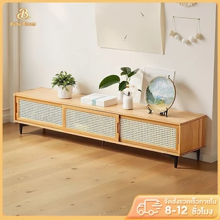 🛒 [Bubu] 📺 ชั้นวางทีวี 65นิ้ว ชั้นวางทีวีไม้ ตู้วางทีวพร้อมลิ้นชัก การออกแบบประตูบานเลื่อน พื้นที่จัดเก็บขนาดใหญ่พิเศษ