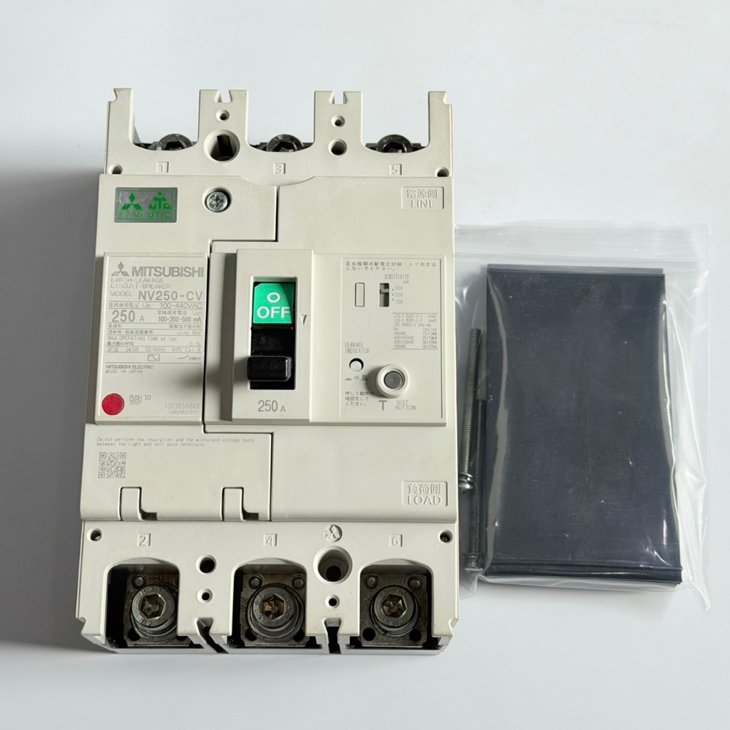 Mitsubishi Breaker ELCB NV250-CV 3P 250A ป้องกันไฟรั่วไฟดูด (มือ2)