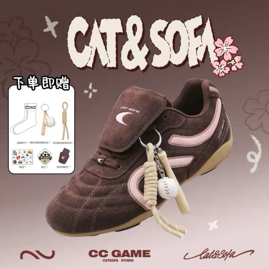🐈‍⬛⚾️Cat&Sofa รองเท้าผ้าใบ รุ่น Football หนังกลับ ของแท้💯