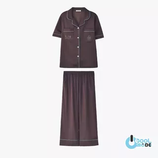 MUSLIN Timeless - Hot Fudge Silk Satin Pajamas [Basic collection]