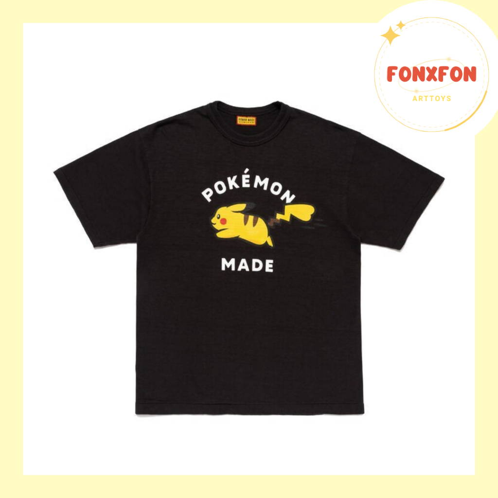พร้อมส่ง (โค้ดลด30%) Human Made X Pokémon Made Graphic T-Shirt Black เสื้อHuman Made ของแท้⚡️