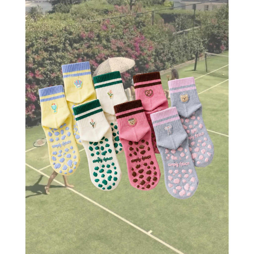 Club socks - simply.fitco ถุงเท้ากันลื่น ถุงเท้าโยคะ ถุงเท้าพิลาทิส