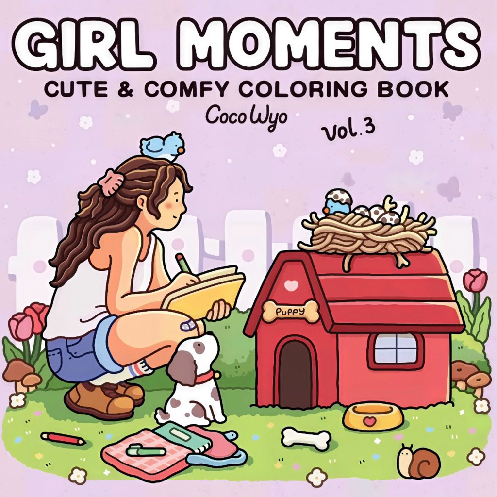 สมุดภาพระบายสี (สันห่วง) Girl Moments / Coloring warehouse พร้อมส่งในไทย