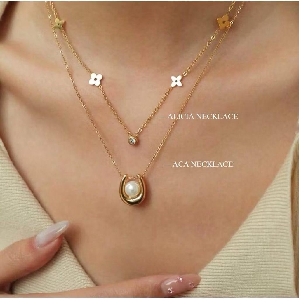 Alicia necklace & Aca necklace (stainless steel)