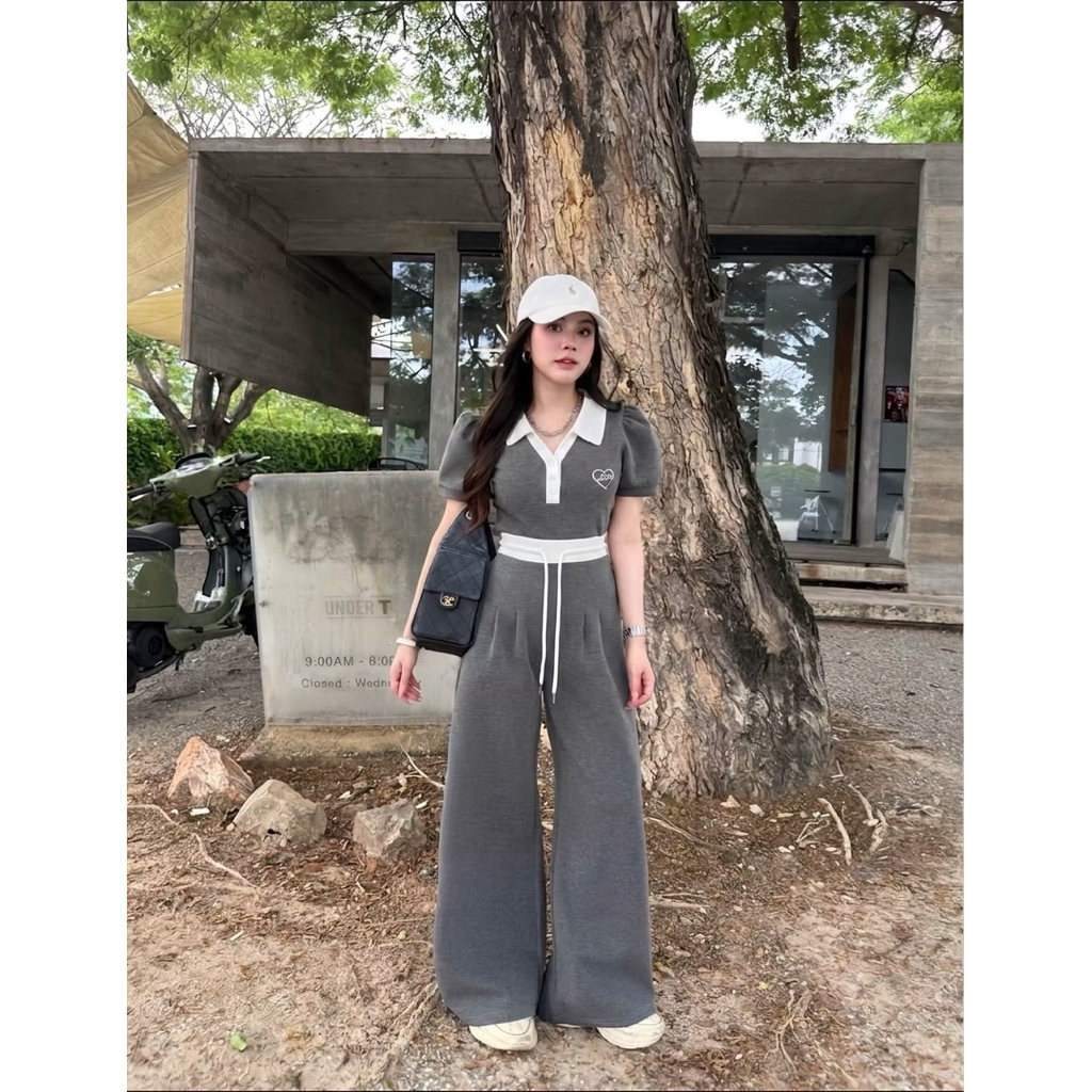 Jidapa Set 2 ชิ้น เซตวอร์ม เสื้อ+กางเกง Size.L,XXL 💥New in Pack💥