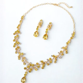 เซ็ตสร้อยเพชร+ต่างหูหนีบ เด็ก-ผู้ใหญ่ใส่ได้พร้อมส่ง!