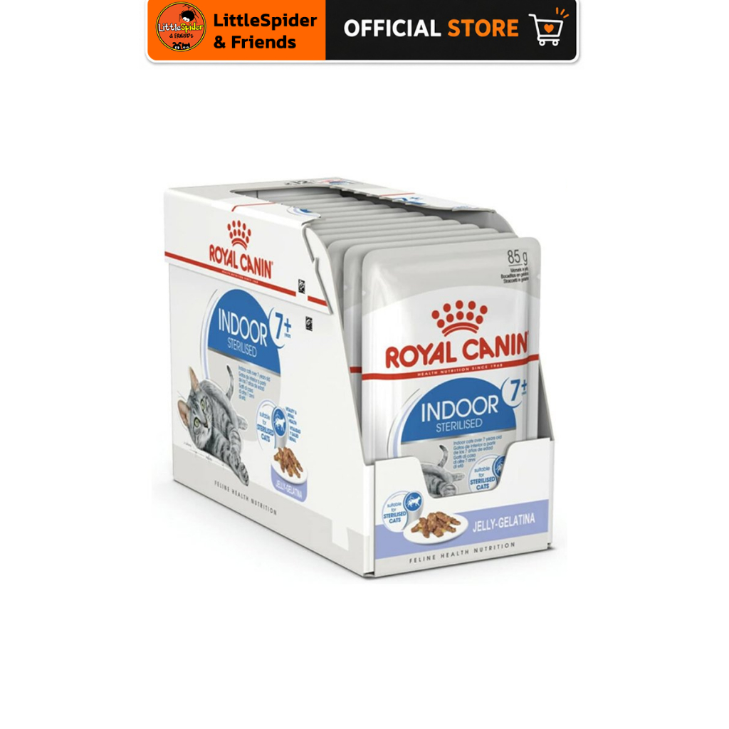 ROYAL CANIN INDOOR STERILISED 7+ Jelly 12 ซอง อาหารเปียกแมวสูงวัย