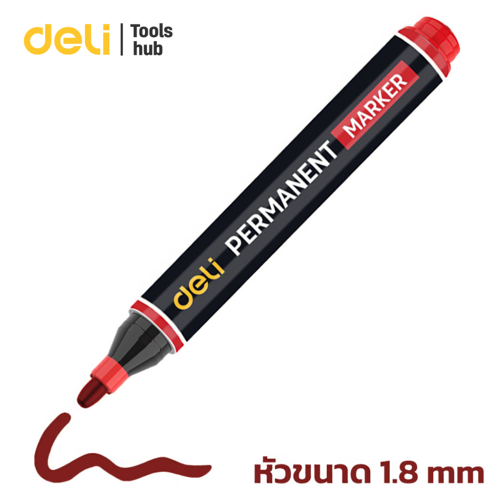 Deli أقلام ماركر دائمة 1.8 مم (10 أقلام) — صورة 4