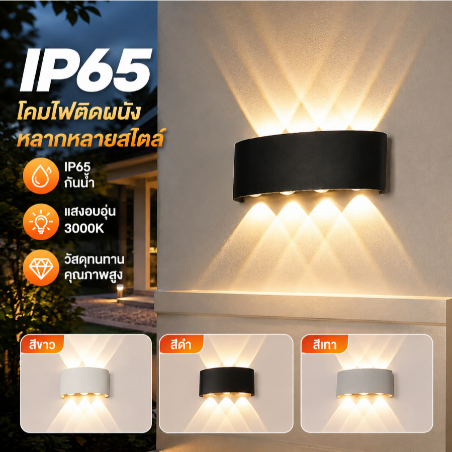 ไฟติดผนัง LED กันน้ำ 2W 4W 6W 10W สไตล์นอร์ดิก โมเดิร์น สําหรับตกแต่งสวนกลางแจ้ง โคมไฟหัวเตียง ทางเดิน Solar light
