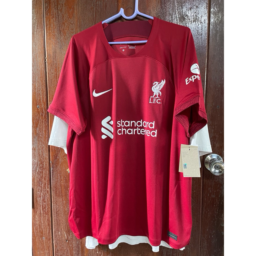 Liverpool Nike 2022/23 เกรดแฟนบอล เสื้อนัดแดงเดือด 7-0.(Official store สกรีนขาย) ไซส์ XL. อกวัดจริง 