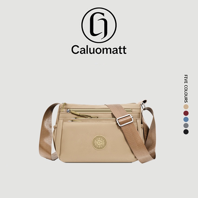 【Caluomatt.TH】กระเป๋าสะพายข้างผู้หญิง ผ้าไนลอนกันน้ำ น้ำหนักเบา หลายช่องใส่ของ กระเป๋าใช้ประจำวัน เดินทาง