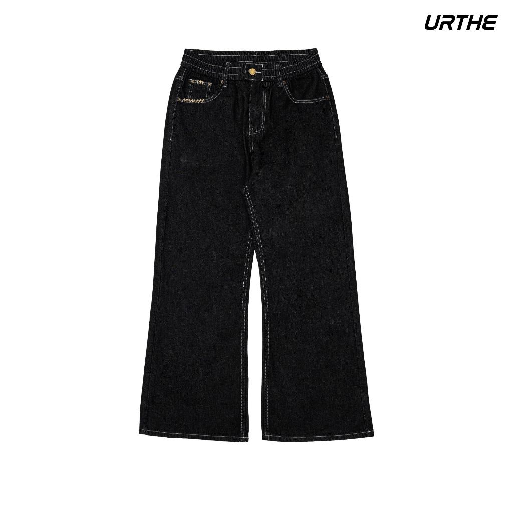 URTHE - กางเกงยีนส์ ขายาว รุ่น EDGE WIDE JEANS