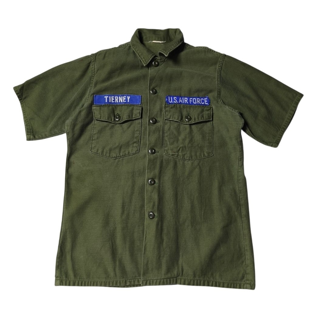 U.S. Air Force OG-107 Cotton Sateen Short Sleeve Utility Shirt ยุค 70'Shirts Og 107 class1 sateen รห