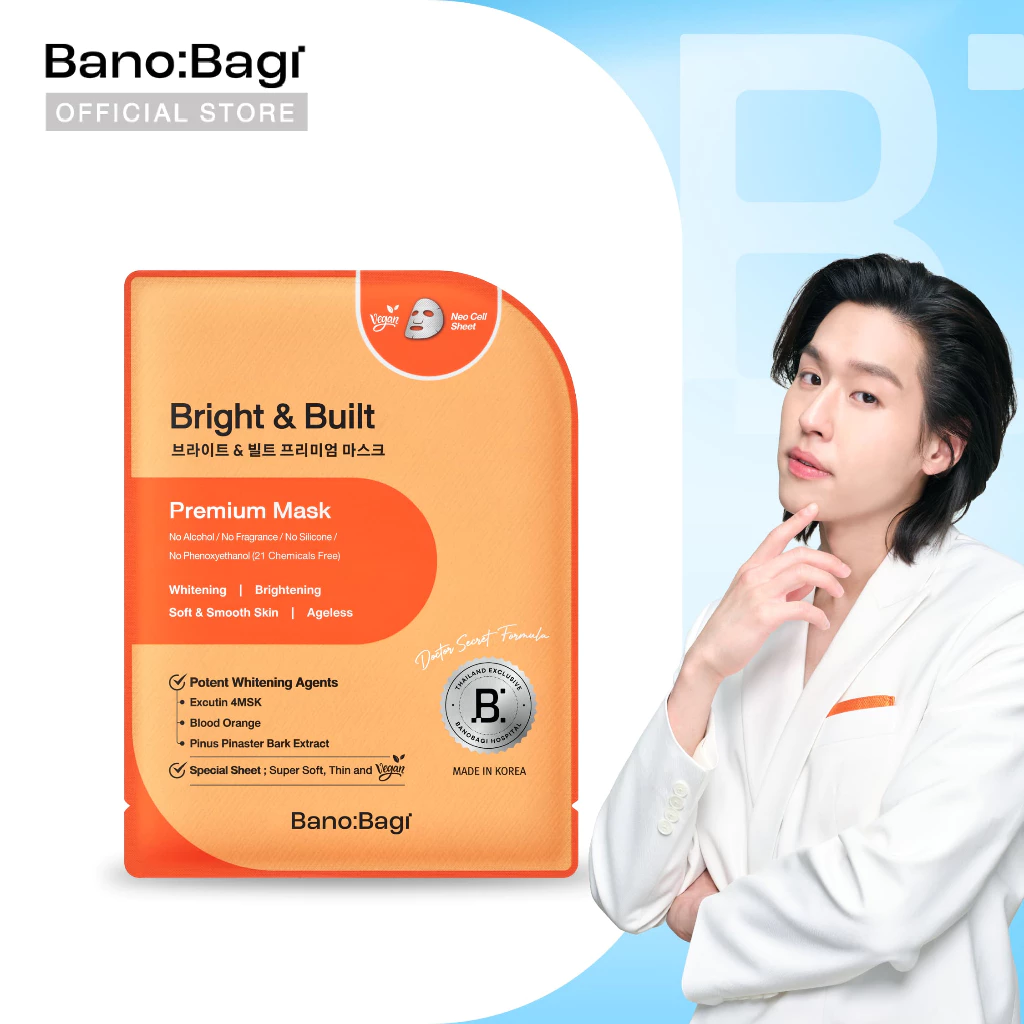 BANOBAGI Bright & Built Premium Mask บาโนบากิ ไบร์ท แอนด์ บิวท์ พรีเมี่ยม มาสก์ 1 แผ่น