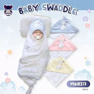Mami Baby ผ้าห่อตัวเด็กแรกเกิด ขนาด 30x30 นิ้ว เนื้อผ้านุ่มพิเศษคอตตอน 100%