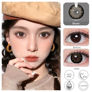ส่งไวจากไทย Magister Realcon คอนแทคเลนส์สีดำ/คอนแทคเลนส์สีน้ำตาล เอฟเฟกต์ตาโตเกินจริง 14.5มม(2 ชิ้น/คู่)
