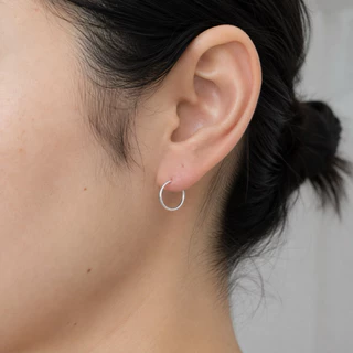 ต่างหูห่วงเงินแท้ ห่วงกลม silver925 (ราคาต่อคู่) มินิมอล ใส่ได้ทุกโอกาส ไม่แพ้ ไม่คัน ใส่อาบน้ำได้
