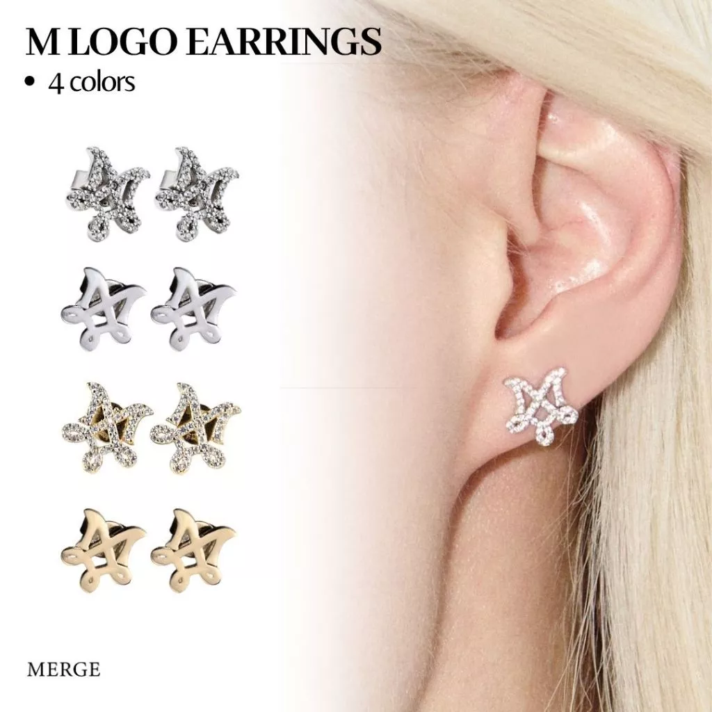 Merge Official - M Logo Earrings (พร้อมส่ง)