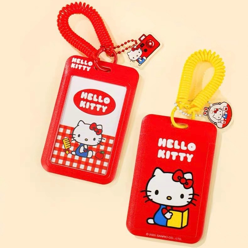 ส่งจากไทย ป้ายห้อยบัตร คิตตี้ Kitty Card Holder ที่ใส่บัตร พร้อมสายคล้อง บัตรพนักงาน คีย์การ์ด ของขวัญ น่ารัก 04158