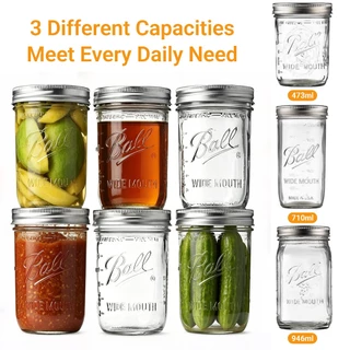 หนา Mason Jar ขวดแก้ว Airtight Clear Jars จบ,รักรักน่ารักแก้ว, แก้วเกาหลี, ขวดปิดจำเป็น, ขวดชาไข่มุก
