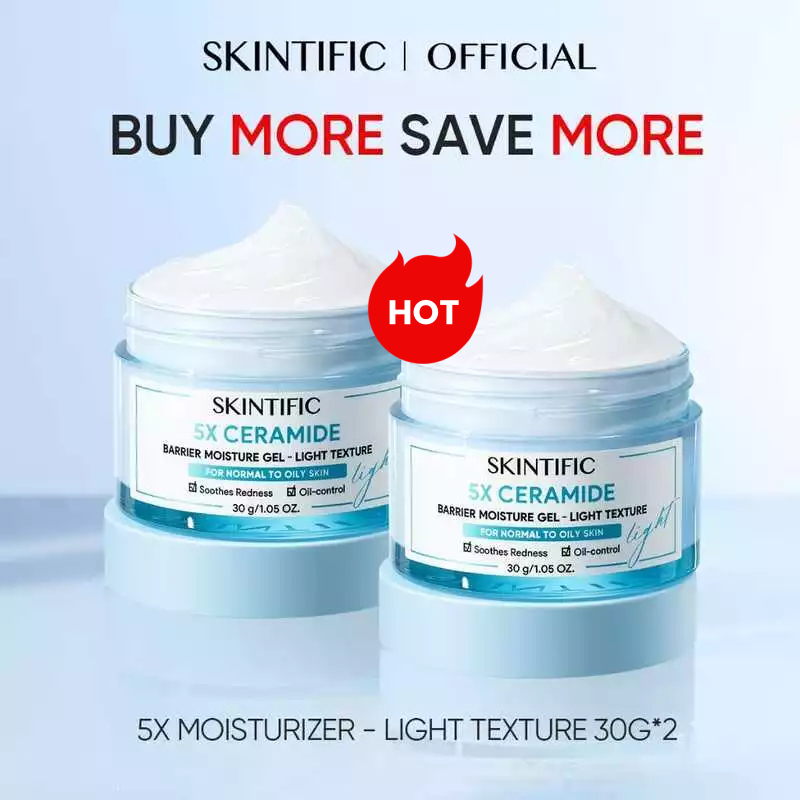 SKINTIFIC 5X Ceramide Barrier Moisture Gel 5X Cream เซราไมด์ สกินแคร์ ครีม มอยเจอร์ไรเซอร์เจล ครีมทาหน้า ชุ่มชื้นล้ำลึก