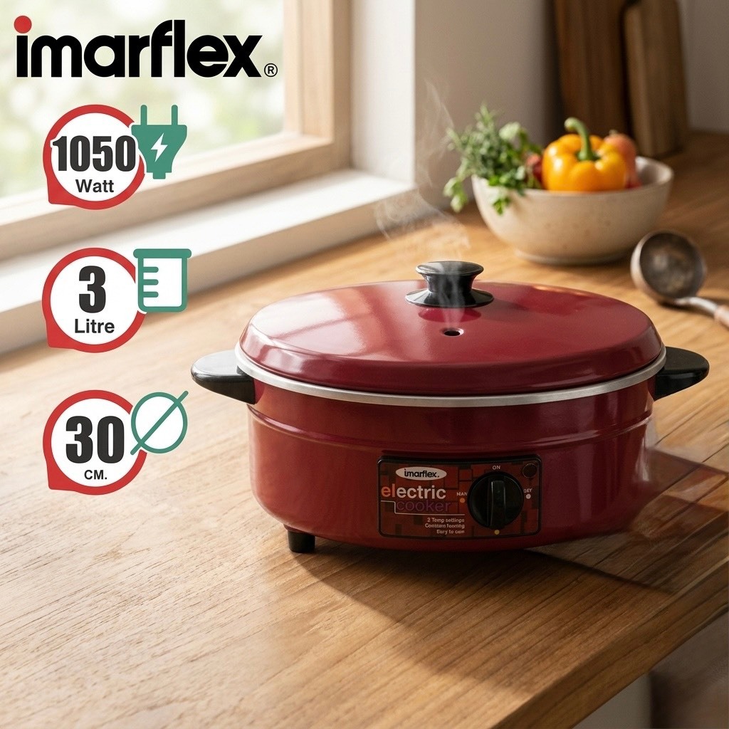 กระทะไฟฟ้า imarflex รุ่น MP-12Q 3ลิตร
