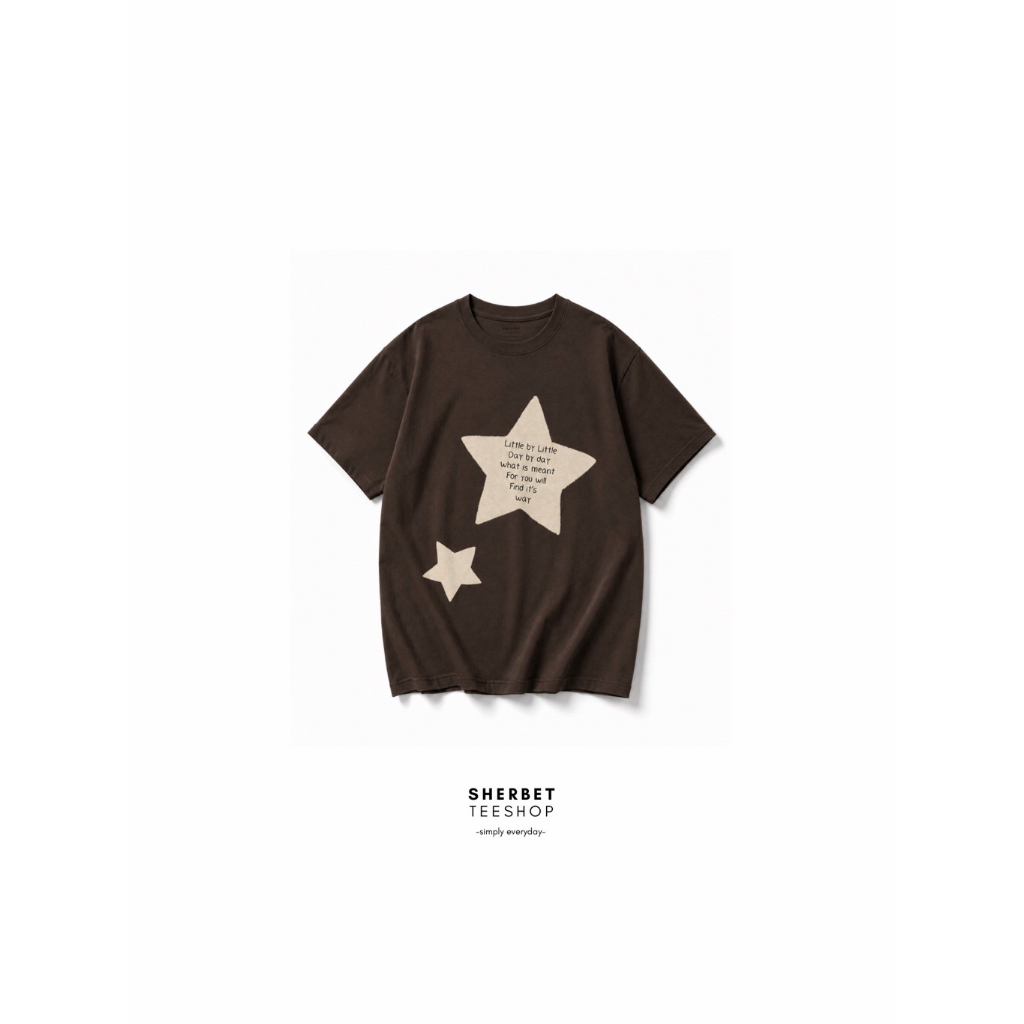 เสื้อยืด ลายสกรีน Little by Little - sherbet.teeshop ผ้าคอตตอน