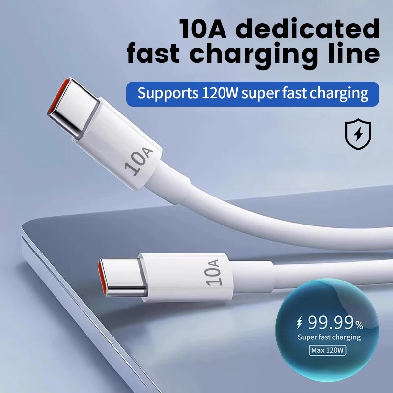 สายเคเบิลข้อมูล USB-C TypeC-TypeC ชาร์จเร็ว ไม่แตกหักง่าย มีให้เลือกหลายความยาว สายชาร์จโทรศัพท์แบบหนาและทนทาน